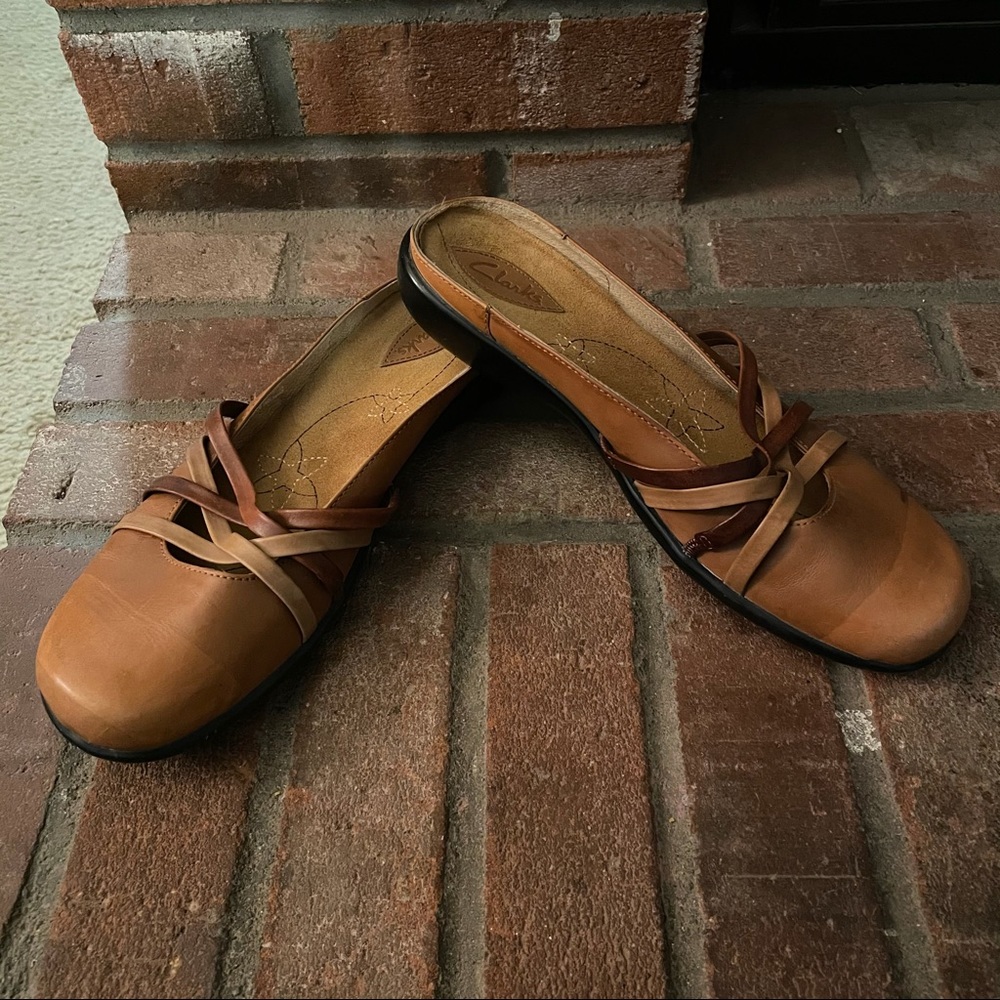 Clarks Slip On Leather Shoes